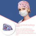 thumbnail image 2 of destyer Gourd Caps Nurse Durability Pure Color Button Professional Assorted Colors Tie Back Work Uniform Operating Hats L24, 2 of 7