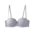 thumbnail image 1 of Womens Bra Convertible Bra Feature V-Neck T-Shirt Bra Style W-274 Gray 80A, 1 of 3