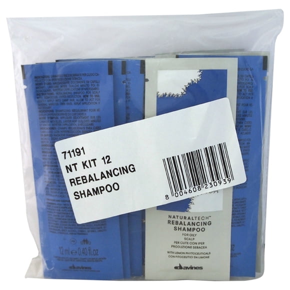 Naturaltech Rebalancing Shampoo Sachet Kit by Davines for Unisex - 12 x 0.40 oz Shampoo