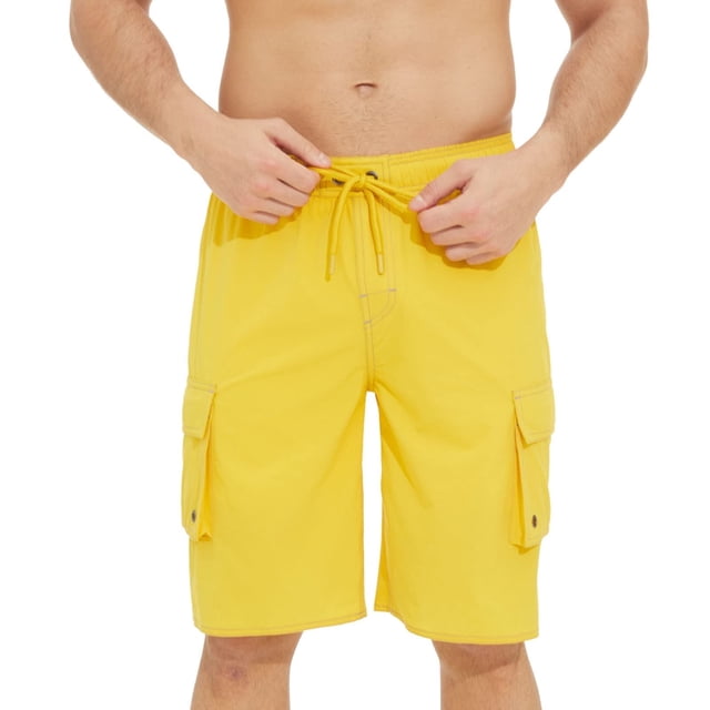 ohmzyzo Mens Swim Trunks Quick Dry Stretch Swim Shorts Mesh Lining Bathing Suits Swimwear Beach Shorts with Pockets