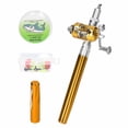 thumbnail image 1 of Portable Telescopic Mini Fishing Pole Set Pocket Pen Shape Folded Fishing Rods Kit with Reel Wheel, 1 of 7