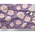 thumbnail image 2 of Soimoi Viscose Chiffon Fabric Check & Roses Floral Print Fabric by Yard 42 Inch Wide, 2 of 3
