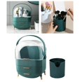 thumbnail image 3 of Milaget Portable Makeup Case Large Capacity Cosmetic Box Travel Organizer with 2 Drawers Waterproof Home Storage Boxs Jewelry Box Green, 3 of 9