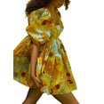 thumbnail image 4 of SAYOO Robe Femme Dos Nu Courte Princesse Robe à Bulles, Robe Mini à Manches Courtes Florale Robe Décontractée à Encolure Carrée Robe d'Été pour Femmes Robes Courtes de Rue pour Filles Robes de Plage Robes Courtes de Fée pour Adolescentes, 4 of 9