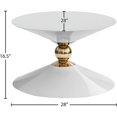 thumbnail image 5 of Meridian Furniture Malia Table Basse en Forme de Sablier en Métal Blanc et Or, 5 of 5