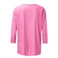 thumbnail image 5 of AherBiu T-Shirts pour Femmes à Manches 3/4, Coupe Ample, Col Ras du Cou Décontracté, Imprimé Graphique, Automne, T-Shirts Confortables, 5 of 5