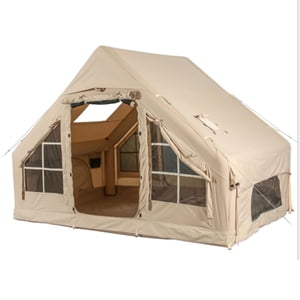 Tente de camping gonflable 6-8 personnes, Tente étanche Oxford avec pompe, installation rapide Luxe Air Tente pour Glamping de famille & Aventures en plein air