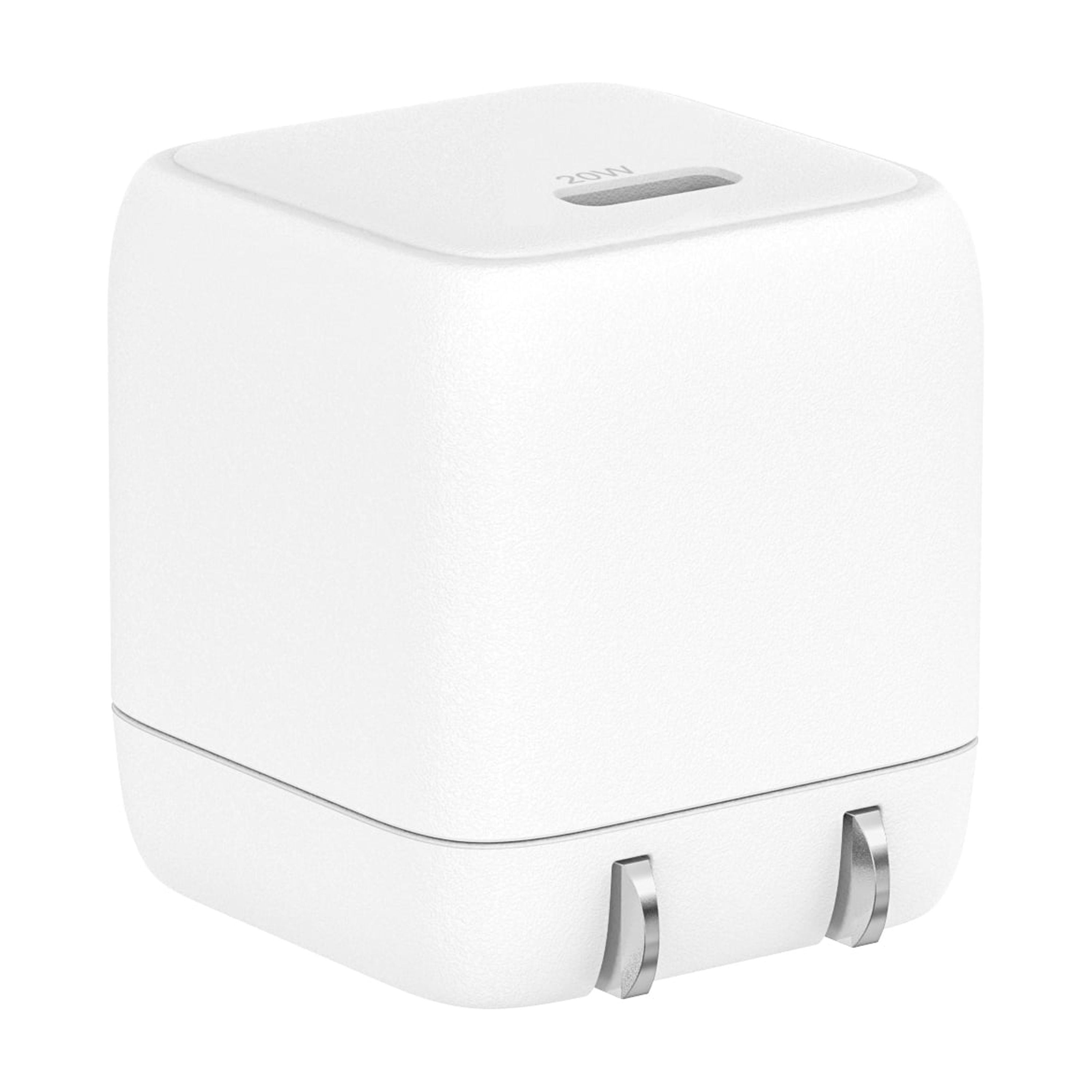 onn 20W Single USB-C Port Wall Charger with 3ft Lighting to C Cable, Fast Charging, MFI & USB-IF Certified, Foldable Plug, White