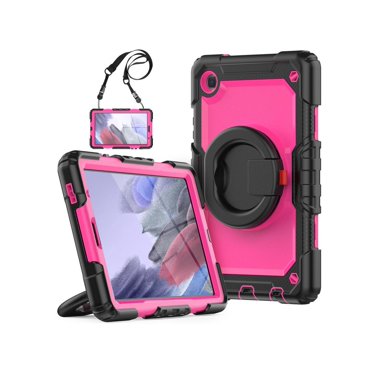Case For Samsung Galaxy Tab A7 Lite Case 8.7 inch with Screen Protector and Pen Holder, Shockproof Hard Protective Kids Cover for Galaxy Tab A7 Lite 2021 SM-T220/T225/T227 with Rotatable Stand