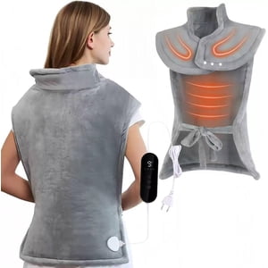Wearable Shoulder Electric Heating Pad for Back Shoulder Neck with Soft Flannel Comfort