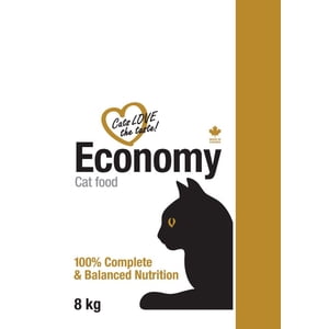 Economy Cat Nutrition complète et équilibrée pour les chats adultes - Gibble sec 8kg
