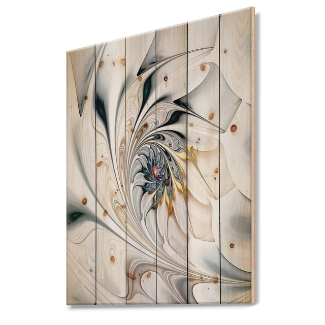 Design Art - White Stained Glass Floral Art