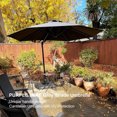 thumbnail image 2 of PURPLE LEAF Parasol Déporté Rond de 10 Pi pour Terrasse Extérieure, Grand Parasol Suspendu, Parasol en Aluminium avec Rotation à 360°, Parasol de Jardin et de Piscine Ajustable, Gris, 2 of 8