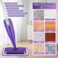 thumbnail image 5 of Reusable Mop Pads Compatible with Swiffer Wet Jet, Wet Jet Pads Refills for Swiffer Mop, Microfiber Replacement Pads for Hardwood Floor Cleaning, Dry Wet Mopping Cloths for 12" Wet Jet Refill, 4 Pack, 5 of 5