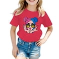 thumbnail image 1 of TZEWGL T-Shirts pour Enfants Impression Graphique Col Rond Manches Courtes Vêtements pour Filles Garçons Taille 13-14T, 1 of 5