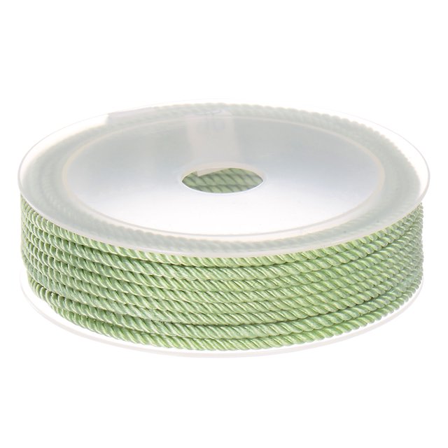 Unique Bargains Twisted Nylon Twine Thread Beading Cord 3mm 7M/23 Feet Extra Strong Braided Nylon String, Turquoise Green
