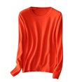 thumbnail image 1 of AherBiu T-Shirts à Manches Longues pour Femmes, Couche de Base, T-Shirt, Couleur Unie, Col Ras du Cou, Blouse Confortable, 1 of 3