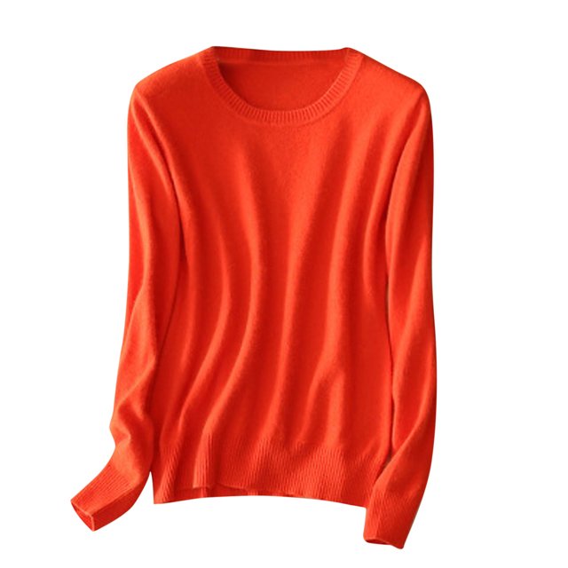 AherBiu T-Shirts à Manches Longues pour Femmes, Couche de Base, T-Shirt, Couleur Unie, Col Ras du Cou, Blouse Confortable