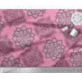 thumbnail image 2 of Soimoi polyester Crepe Fabric Floral Mandala Printed Fabric 1 Yard 42 Inch Wide, 2 of 3