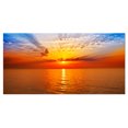 thumbnail image 2 of Lever de Soleil sur Mer Orange sous Ciel Bleu - Grande Impression sur Toile, 2 of 3
