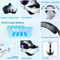 thumbnail image 3 of 10000mAh Head-Mounted Battery Pack for Meta Quest 3 & 3S, 18W PD Fast Charging, 360° Adjustable Rotating Joint, Lightweight Design & Extended 5-7 Hour VR Playtime, 3 of 6