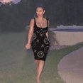 thumbnail image 3 of Fridja Robe Débardeur à Imprimé pour Femme à Col Rond Sans Manches Basique Midi Robe de Boîte de Nuit, 3 of 7