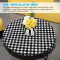 thumbnail image 4 of MesaSe Indoor Outdoor Patio  Fitted Vinyl Tablecloth Flannel Elastic Edge Waterproof Plastic Cover, 4 of 10