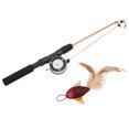 thumbnail image 2 of Cat Toys, Funny Cat Stick Telescopic Interactive Flexible Bite Resistant   For Cats Saury + Fishing Rod,Red Fish + Fishing Rod,Grass Carp + Fishing Rod, 2 of 8