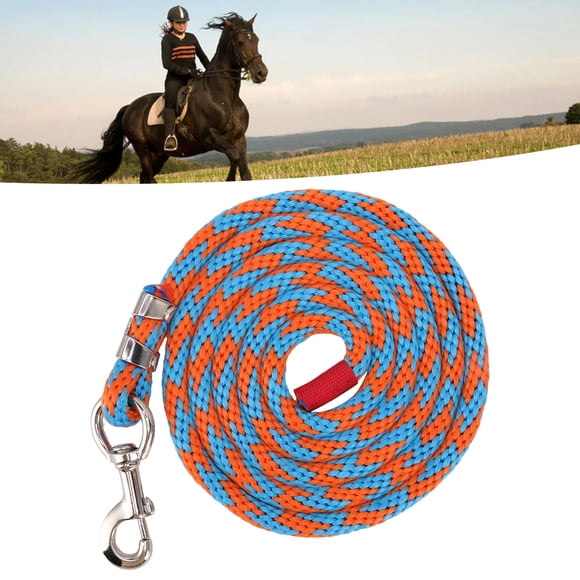 Lead Ropes For Horses, Thickened Livestock Lead Rope Lunge Line For Horse Cotton Rope Multipurpose Nylon Horse Rope with Alloy Hook For Horse Livestock Pet 8.2ft