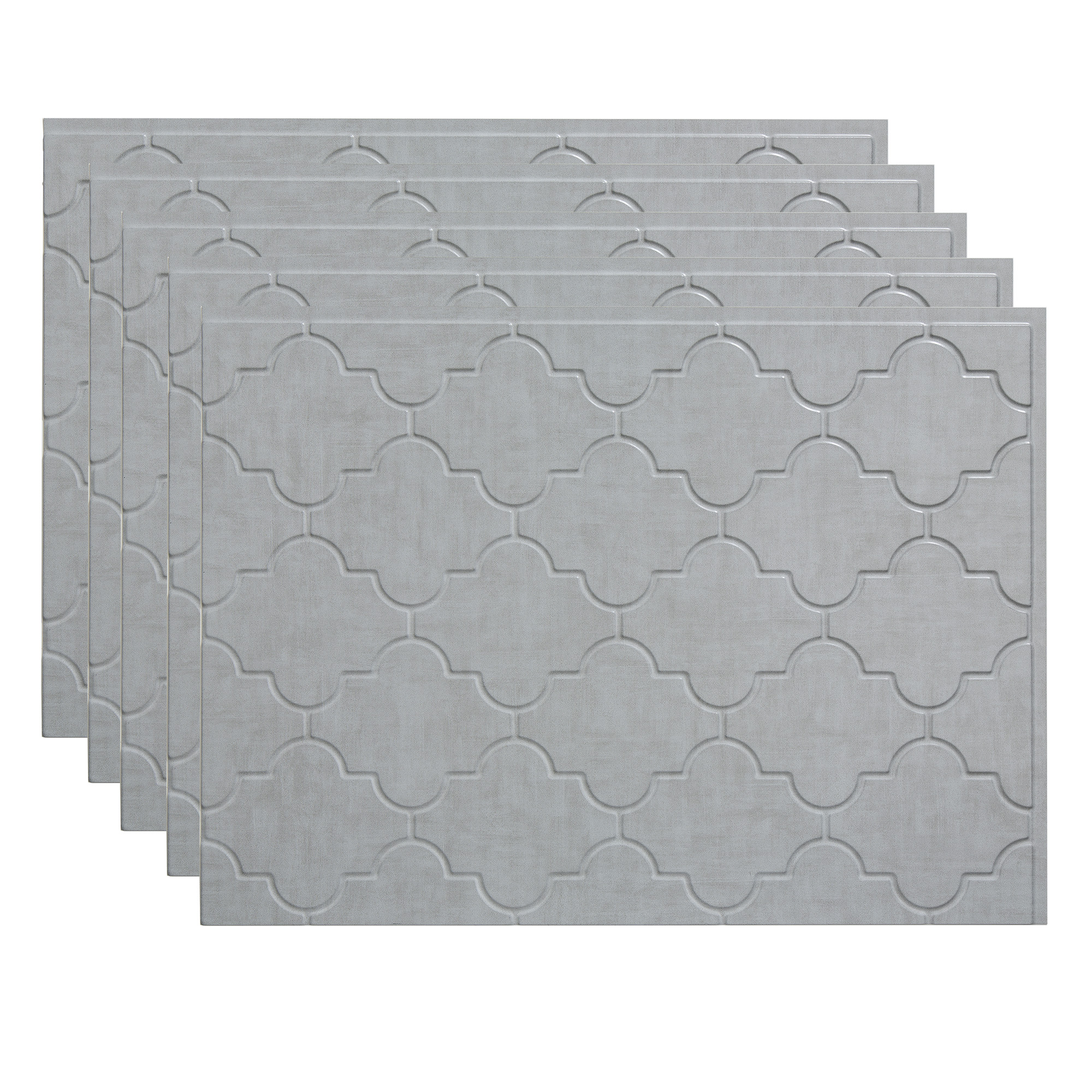Fasade Monaco Decorative Vinyl Backsplash Panel 18in x 24in 5 Pack Cashmere Finish