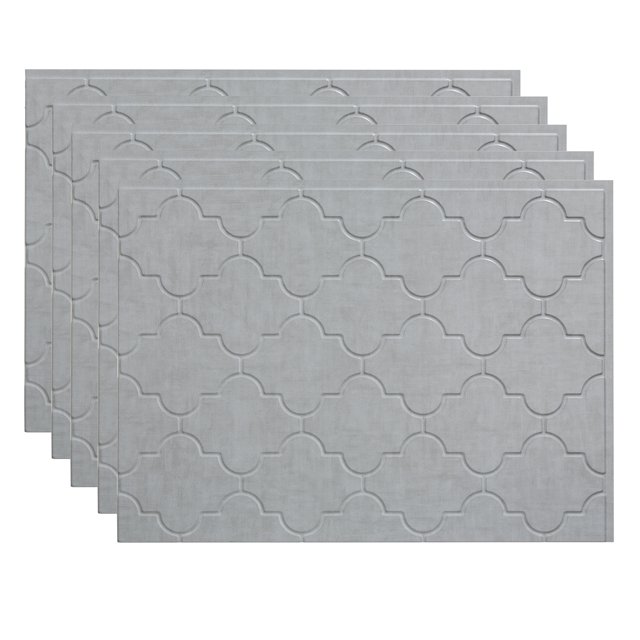 Fasade Monaco Decorative Vinyl Backsplash Panel 18in x 24in 5 Pack Cashmere Finish