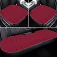 thumbnail image 4 of Car Seat Covers Full Set 3 Pcs Non Slip, ZZkhGO Plush Warm Front Rear Bench Covers, Premium Polyester Winter Seat Protectors for SUV Truck Van Automotive, Red, 4 of 7