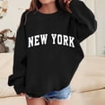thumbnail image 2 of MIASHUI Chandail en Molleton pour Filles Hauts Imprimés Lettres Pull Col Rond, Noir, 3-4 Ans, 2 of 5