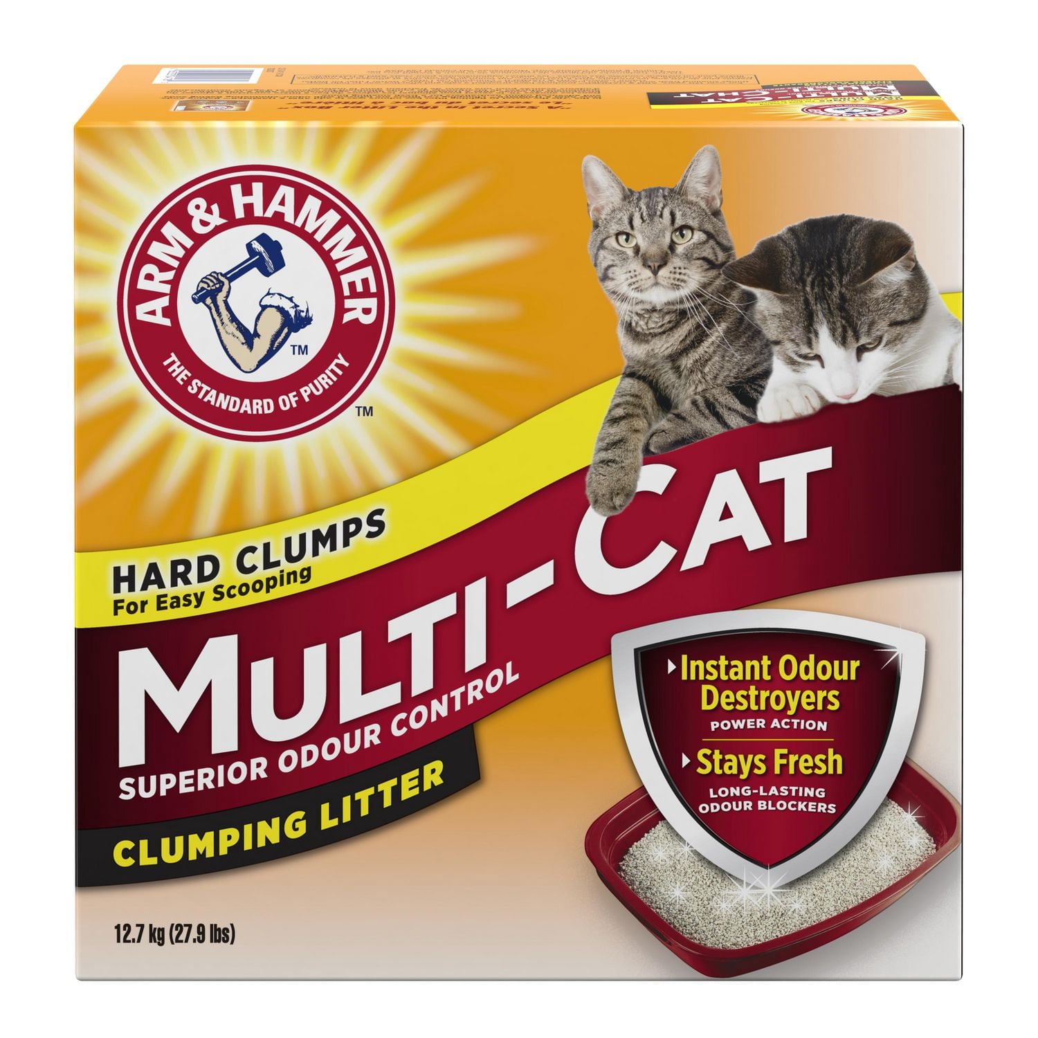 Arm & Hammer Multi-Cat Strength Clumping Cat Litter, 12.7 kg