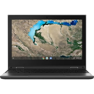 Rénové (bon) Lenovo 300e 2nd Gen 2-in-1 Livre de Chrome 11.6" écran tactile HD Ordinateur portable (Intel Celeron N4020, 4GB RAM, 32GB eMMC, Chrome OS) - Noir (81MB004EUS, Rénové)