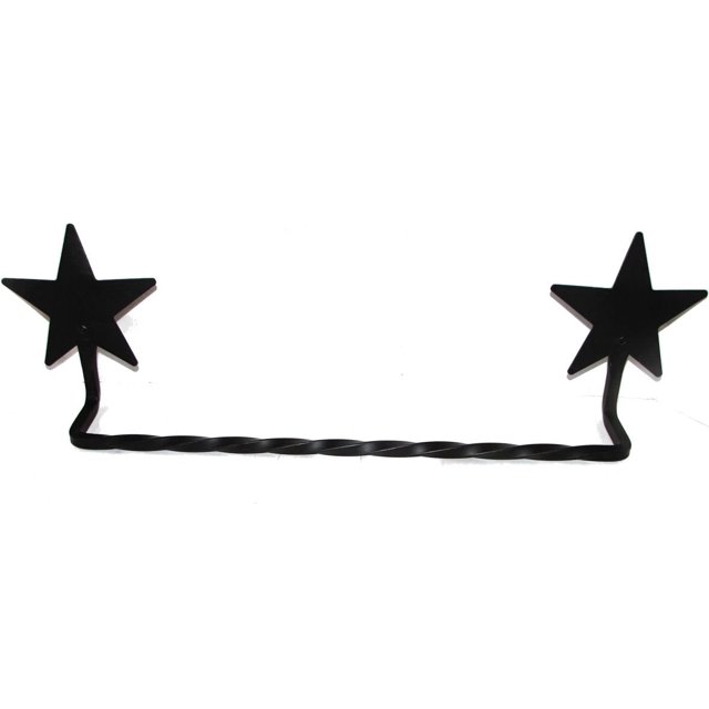Wrought Iron Towel Bar Star Large Amish Made!