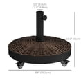 thumbnail image 3 of Outsunny Parasol de Patio Rond en Résine de 20,5 Pouces avec Base et Roues Freinées, 3 of 10