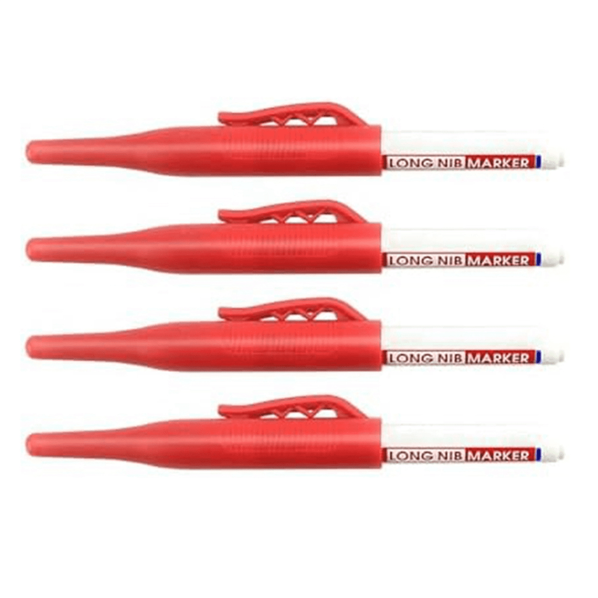 Long- Deep Hole Marker,Metal Markers for Steel Waterproof Construction Markers Long Nose Marker Pens Red