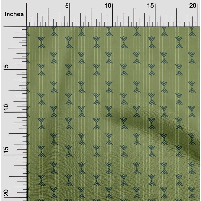 oneOone Cotton Silk Fabric Stripe & Arrow Block Decor Fabric Printed BTY 42 Inch Wide