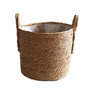 Plant Pots Seagrass Planter Basket Flower Pot Cover Woven Plant Container Vase Wicker Trash