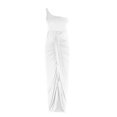 thumbnail image 4 of Robes de Cocktail d'Été Grande Taille BLVB pour Femmes, Robe Longue Froncée à Épaules Dénudées, Fendue, pour Fête, Boîte de Nuit, Plage, 4 of 5