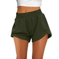 thumbnail image 1 of Plebaso Womens Athletic Running Shorts Elastic High Waist Activewear Workout Shorts with Zipper Pockets, 1 of 7