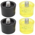 thumbnail image 2 of Rubber Striking Head Striking Head Tips Rubber Striking Head Tips Mallet Accessories 2 Set Rubber Striking Head Hammer Replacement Tips Set Mallet Accessories Yellow BlackDia 30mm, 2 of 8