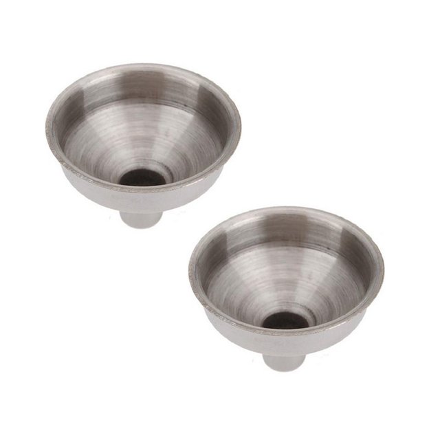 Oleegame 2PC Stainless for Bottle Liquor Funnel 2 Flask Stainless Funnel Pcs Kitchen,Dining Bar Silver