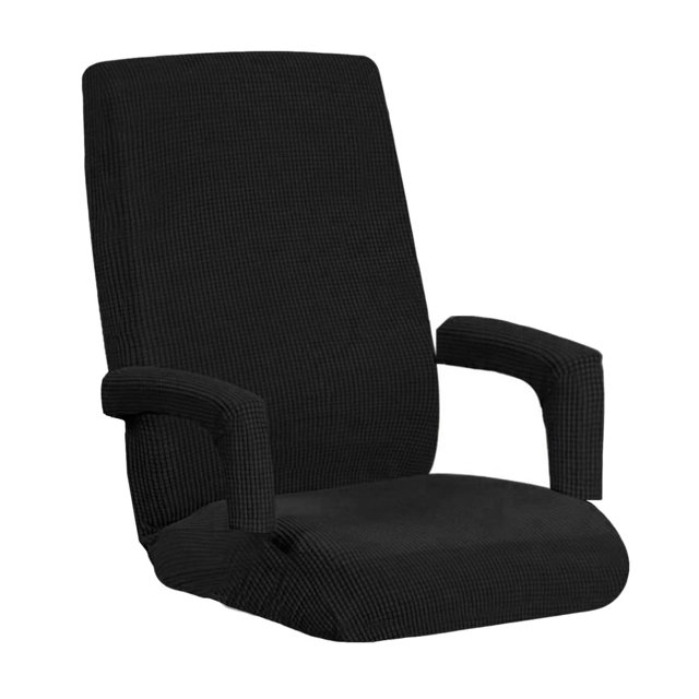 yuksok Home Office Computer Chair Full Stretchable Rotate Chair Seat Cover Black XL