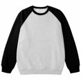 thumbnail image 1 of cfhntfmh Crewneck Sweatshirt for Men Fashion Color Block Long Sleeve Pullover Tops Warm Fleece Basic Shirts Fall Winter Outwear, 1 of 6