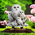 thumbnail image 1 of Fridja Clearance White Owls Home Decorative Ground Insert Garden Sign Outdoor Pots Decorative Ground Insert, 1 of 6