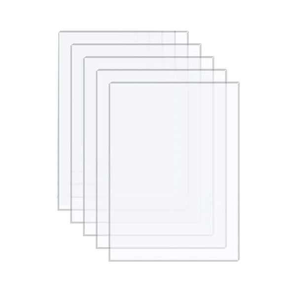 5 Pack 5"x7" Plexiglass Sheet, Clear Acrylic Sheet for Craft, Sign, Display Projects, Laser Cutting, DIY Display Projects
