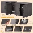 thumbnail image 3 of Litter Box Enclosure for 2 Cats, Cat Hidden Litter Box Enclosure Furniture with Double Room, Wooden Enclosed Cat Litter Box Furniture, 3 of 9