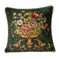thumbnail image 2 of GROWTH TANK 19x19inch Jacquard Pillow Cover Machine Wash Floral Pattern Pillowcase for Sofa, Green, 2 of 9